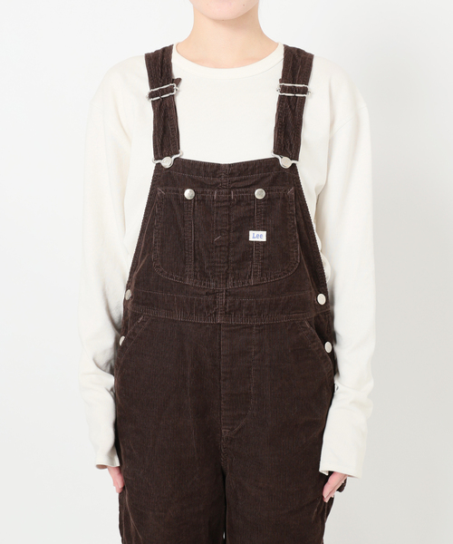 Lee（リー）の「LEE /リー SLOBE別注 コーデュロイオーバーオール（サロペット/オーバーオール・レディース・ブラウン/アイボリー・FREE）」の16枚目の写真