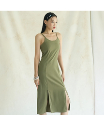 Modern Sleeveless Dress KHAKI