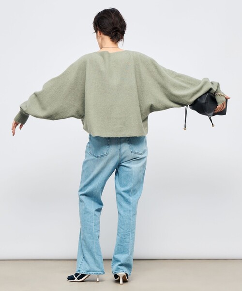 NOLLEY’S（ノーリーズ）の「《手洗い可能》ウォッシャブルヘアリーショート丈プルオーバー（ニット/セーター・レディース・ライトグリーン/ネイビー/ベージュ・FREE）」の13枚目の写真