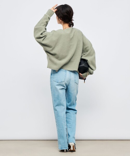 NOLLEY’S（ノーリーズ）の「《手洗い可能》ウォッシャブルヘアリーショート丈プルオーバー（ニット/セーター・レディース・ライトグリーン/ネイビー/ベージュ・FREE）」の14枚目の写真