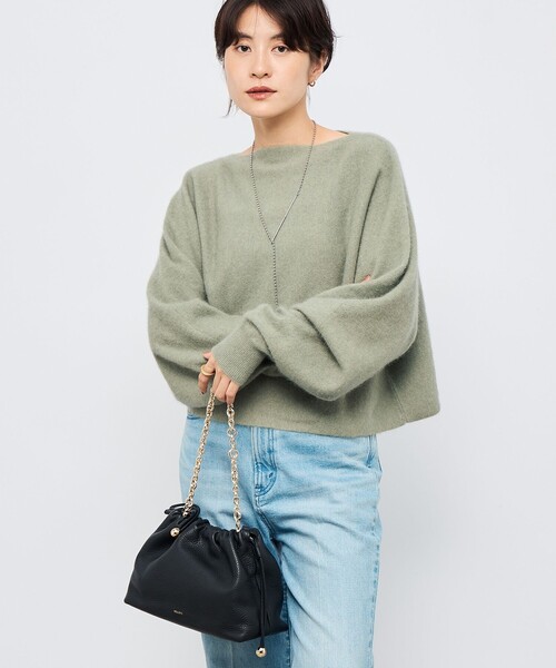 NOLLEY’S（ノーリーズ）の「《手洗い可能》ウォッシャブルヘアリーショート丈プルオーバー（ニット/セーター・レディース・ライトグリーン/ネイビー/ベージュ・FREE）」の15枚目の写真