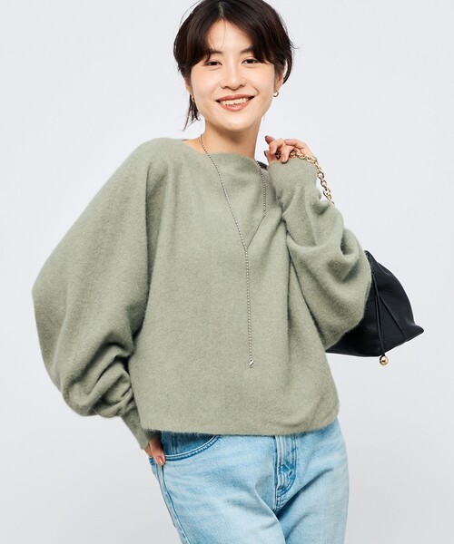 NOLLEY’S（ノーリーズ）の「《手洗い可能》ウォッシャブルヘアリーショート丈プルオーバー（ニット/セーター・レディース・ライトグリーン/ネイビー/ベージュ・FREE）」の20枚目の写真