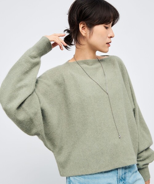 NOLLEY’S（ノーリーズ）の「《手洗い可能》ウォッシャブルヘアリーショート丈プルオーバー（ニット/セーター・レディース・ライトグリーン/ネイビー/ベージュ・FREE）」の21枚目の写真