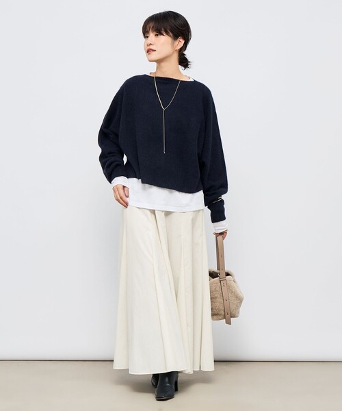 NOLLEY’S（ノーリーズ）の「《手洗い可能》ウォッシャブルヘアリーショート丈プルオーバー（ニット/セーター・レディース・ライトグリーン/ネイビー/ベージュ・FREE）」の22枚目の写真