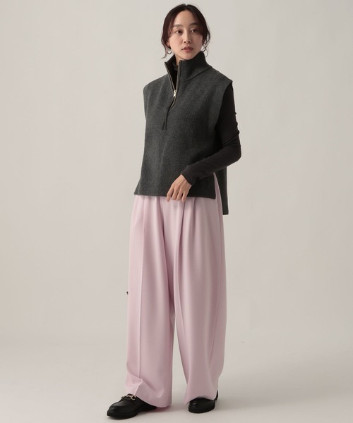 Elura（エルーラ）の「スリムウォームゆるカーブパンツ/605972（その他パンツ・レディース・ライトグレー/ネイビー/ライトピンク/チェック・MEDIUM/LARGE）」の12枚目の写真