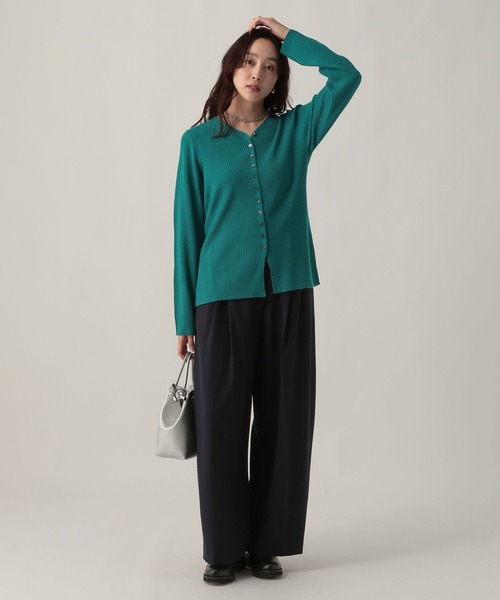 Elura（エルーラ）の「スリムウォームゆるカーブパンツ/605972（その他パンツ・レディース・ライトグレー/ネイビー/ライトピンク/チェック・MEDIUM/LARGE）」の16枚目の写真