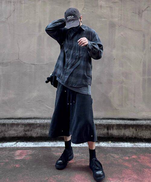 INSILENCE(インサイロンス)の「ディストロイドダイングチェックシャツ WASHED BLACK(シャツ/ブラウス・レディース・その他・MEDIUM/LARGE/SMALL)」の10枚目の写真