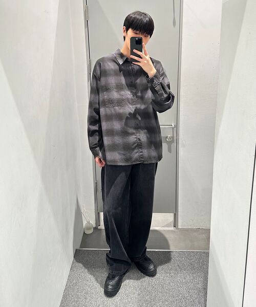 INSILENCE(インサイロンス)の「ディストロイドダイングチェックシャツ WASHED BLACK(シャツ/ブラウス・レディース・その他・MEDIUM/LARGE/SMALL)」の5枚目の写真