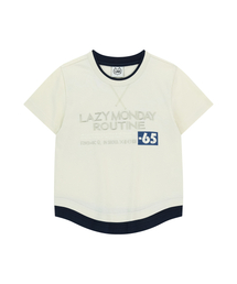 フルレタリングレイヤードTシャツクリーム