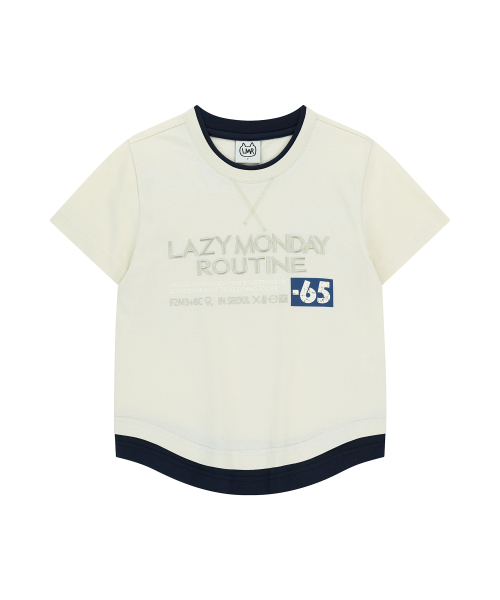 LMR(エルエムアール)の「フルレタリングレイヤードTシャツクリーム(Tシャツ/カットソー・レディース・アイボリー・FREE)」の1枚目の写真