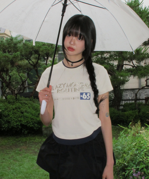 LMR(エルエムアール)の「フルレタリングレイヤードTシャツクリーム(Tシャツ/カットソー・レディース・アイボリー・FREE)」の2枚目の写真