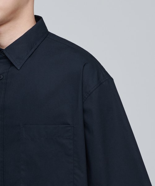MUSINSA STANDARD(ムシンサスタンダード)の「特大ポプリン半袖シャツ【ネイビー】(シャツ/ブラウス・メンズ・その他・XX-LARGE/LARGE/MEDIUM/SMALL/X-LARGE)」の9枚目の写真