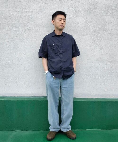 MUSINSA STANDARD(ムシンサスタンダード)の「特大ポプリン半袖シャツ【ネイビー】(シャツ/ブラウス・メンズ・その他・XX-LARGE/LARGE/MEDIUM/SMALL/X-LARGE)」の11枚目の写真