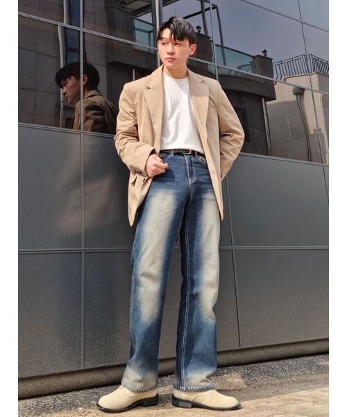 MUSINSA STANDARD(ムシンサスタンダード)の「リラックスベーシックブレザー【ライトベージュ】(テーラードジャケット・メンズ・その他・MEDIUM/LARGE/X-LARGE/XX-LARGE)」の14枚目の写真