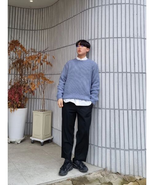 MUSINSA STANDARD（ムシンサスタンダード）の「軽量ワイドドローストリングバンディングクロップドスラックス[ブラック]（スラックス・メンズ・その他・26/28/36/32/30）」の10枚目の写真