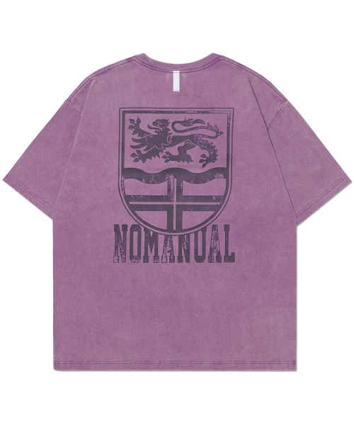 NOMANUAL(NOMANUAL)の「EMBLEM WASHED T-SHIRT - WASHED PURPLE(Tシャツ/カットソー・レディース・その他・MEDIUM/LARGE/X-LARGE)」の2枚目の写真