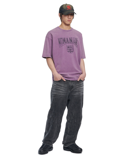 NOMANUAL(NOMANUAL)の「EMBLEM WASHED T-SHIRT - WASHED PURPLE(Tシャツ/カットソー・レディース・その他・MEDIUM/LARGE/X-LARGE)」の3枚目の写真