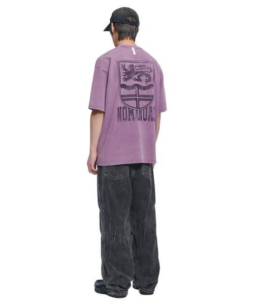 NOMANUAL(NOMANUAL)の「EMBLEM WASHED T-SHIRT - WASHED PURPLE(Tシャツ/カットソー・レディース・その他・MEDIUM/LARGE/X-LARGE)」の4枚目の写真