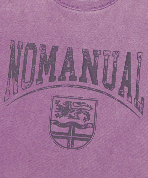 NOMANUAL(NOMANUAL)の「EMBLEM WASHED T-SHIRT - WASHED PURPLE(Tシャツ/カットソー・レディース・その他・MEDIUM/LARGE/X-LARGE)」の5枚目の写真