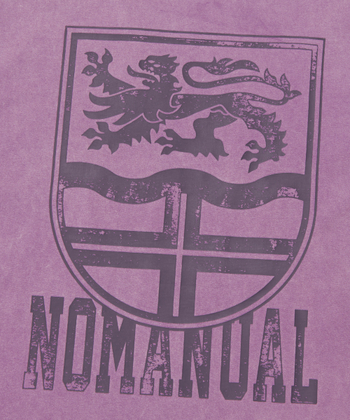 NOMANUAL(NOMANUAL)の「EMBLEM WASHED T-SHIRT - WASHED PURPLE(Tシャツ/カットソー・レディース・その他・MEDIUM/LARGE/X-LARGE)」の6枚目の写真
