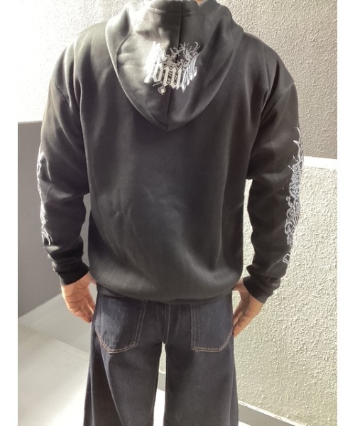 Bling Leads(ブリングリーズ)の「【Bls】【Bling Leads】裏起毛プリント入 ZIPパーカー(パーカー・メンズ・ブラック系その他/ブラック系その他2/ブラック系その他3・FREE)」の13枚目の写真