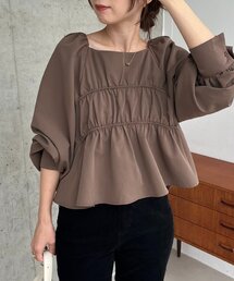 CAPRICIEUX LE'MAGE | 【前後2WAY仕様】スクエアパフブラウス(シャツ/ブラウス)