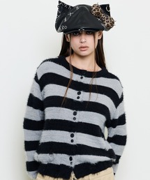 EV STRIPE DAMAGE CARDIGAN
