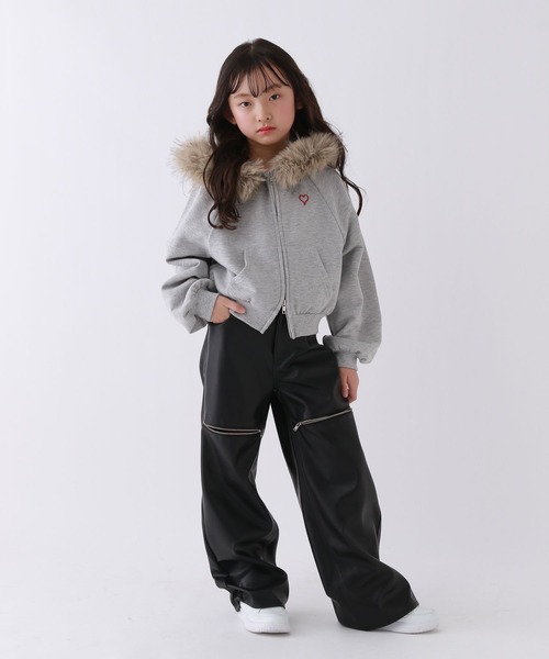repipi armario（レピピ アルマリオ）の「【10C REPIPI】WZIPファーフーディ―（パーカー・キッズ・ブラック/グレー・110cm/120cm/130cm/140cm）」の13枚目の写真
