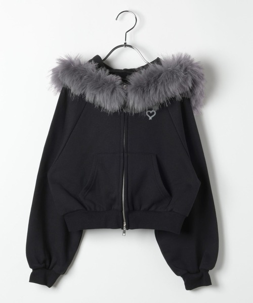 repipi armario（レピピ アルマリオ）の「【10C REPIPI】WZIPファーフーディ―（パーカー・キッズ・ブラック/グレー・110cm/120cm/130cm/140cm）」の17枚目の写真