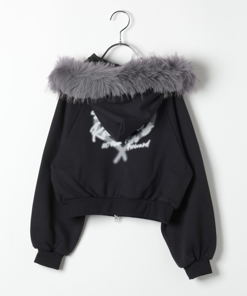 repipi armario（レピピ アルマリオ）の「【10C REPIPI】WZIPファーフーディ―（パーカー・キッズ・ブラック/グレー・110cm/120cm/130cm/140cm）」の18枚目の写真