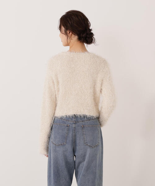 EDIT COLOGNE（エディットコロン）の「＜Ｅ＞きらふわカーディガン / 1215277102（カーディガン/ボレロ・レディース・ベージュ/ホワイト系その他・FREE）」の10枚目の写真