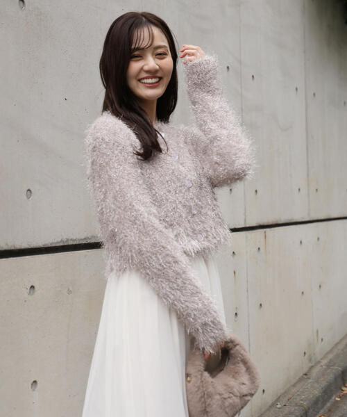 EDIT COLOGNE（エディットコロン）の「＜Ｅ＞きらふわカーディガン / 1215277102（カーディガン/ボレロ・レディース・ベージュ/ホワイト系その他・FREE）」の16枚目の写真