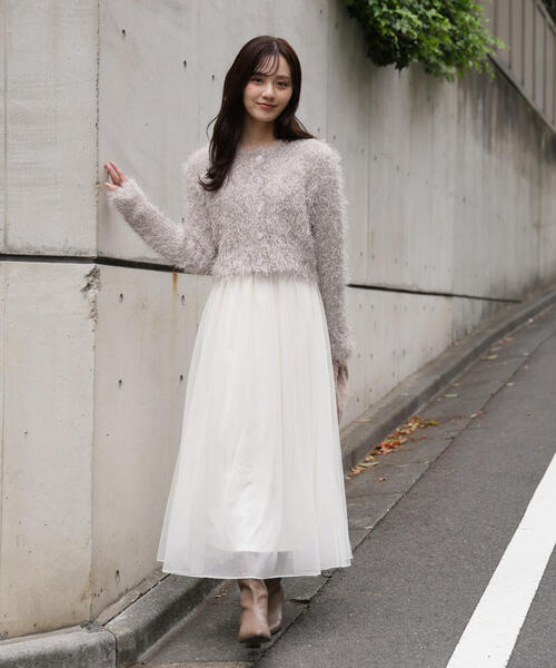 EDIT COLOGNE（エディットコロン）の「＜Ｅ＞きらふわカーディガン / 1215277102（カーディガン/ボレロ・レディース・ベージュ/ホワイト系その他・FREE）」の17枚目の写真