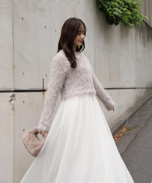 EDIT COLOGNE（エディットコロン）の「＜Ｅ＞きらふわカーディガン / 1215277102（カーディガン/ボレロ・レディース・ベージュ/ホワイト系その他・FREE）」の18枚目の写真