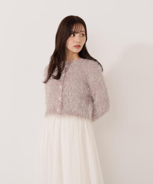 EDIT COLOGNE（エディットコロン）の「＜Ｅ＞きらふわカーディガン / 1215277102（カーディガン/ボレロ・レディース・ベージュ/ホワイト系その他・FREE）」の6枚目の写真