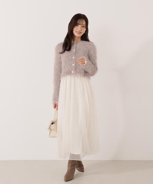 EDIT COLOGNE（エディットコロン）の「＜Ｅ＞きらふわカーディガン / 1215277102（カーディガン/ボレロ・レディース・ベージュ/ホワイト系その他・FREE）」の7枚目の写真