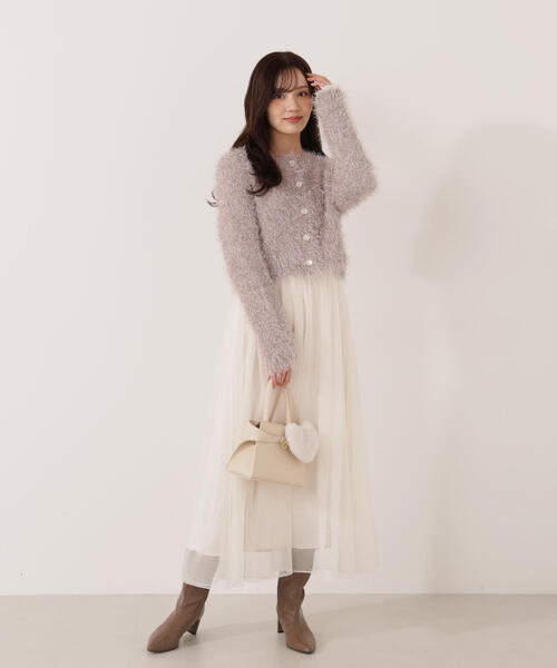 EDIT COLOGNE（エディットコロン）の「＜Ｅ＞きらふわカーディガン / 1215277102（カーディガン/ボレロ・レディース・ベージュ/ホワイト系その他・FREE）」の8枚目の写真