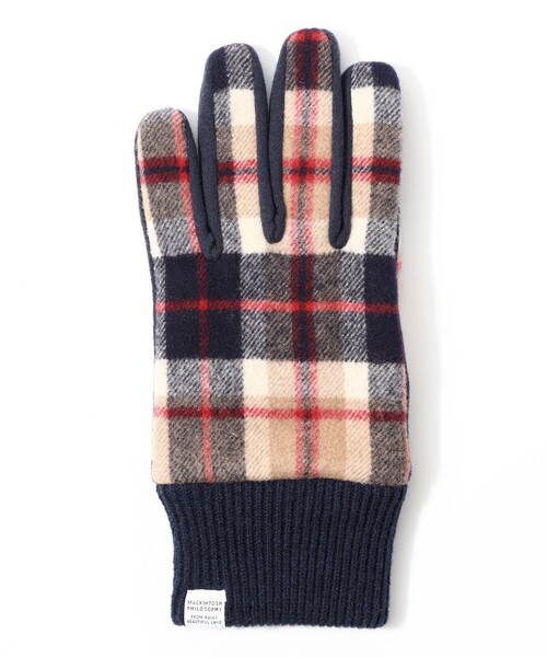 MACKINTOSH PHILOSOPHY（ﾏｯｷﾝﾄｯｼｭ ﾌｨﾛｿﾌｨｰ）の「ハウスチェック　グローブ（手袋・メンズ・グレー/ベージュ系その他4・FREE）」の5枚目の写真