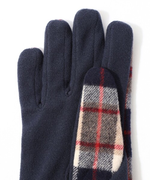 MACKINTOSH PHILOSOPHY（ﾏｯｷﾝﾄｯｼｭ ﾌｨﾛｿﾌｨｰ）の「ハウスチェック　グローブ（手袋・メンズ・グレー/ベージュ系その他4・FREE）」の6枚目の写真