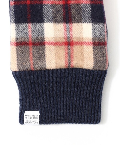 MACKINTOSH PHILOSOPHY（ﾏｯｷﾝﾄｯｼｭ ﾌｨﾛｿﾌｨｰ）の「ハウスチェック　グローブ（手袋・メンズ・グレー/ベージュ系その他4・FREE）」の7枚目の写真