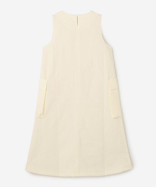 Bshop（ビショップ）の「eunoia | サイドポケット パディングドレス WOMEN（ワンピース・レディース・クリーム/ブラック・ONE）」の4枚目の写真