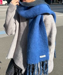 B.R.U（ブル）の「バイカラーマーブルフリンジマフラー（マフラー・メンズ）」