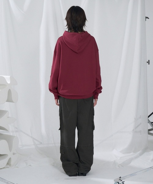 SLOWACID（スローアシッド）の「【UNISEX】SLOW ACID／ロゴパッチフーディ―（パーカー・レディース・ブラック/ボルドー/モカ・MEDIUM/LARGE）」の5枚目の写真