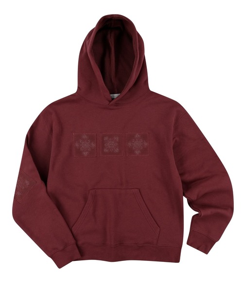 SLOWACID（スローアシッド）の「【UNISEX】SLOW ACID／ロゴパッチフーディ―（パーカー・レディース・ブラック/ボルドー/モカ・MEDIUM/LARGE）」の13枚目の写真