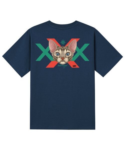 KAN6312(カン6312)の「KTN0034 スフィンクスエックス 半袖Tシャツ - ネイビー(Tシャツ/カットソー・メンズ・その他・LARGE/MEDIUM/SMALL/X-LARGE)」の1枚目の写真