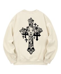 KMC0022 チカノクロス 裏起毛 スウェット - クリーム