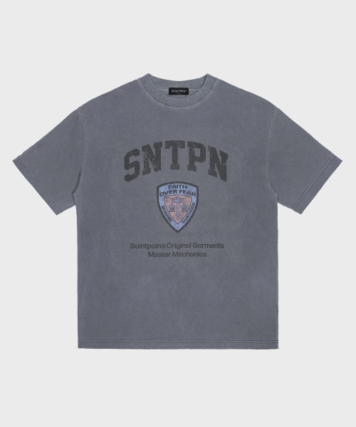 SAINTPAIN(セイントペイン)の「SPキャップピグメント半袖Tシャツブルー(Tシャツ/カットソー・メンズ・その他・MEDIUM/LARGE/X-LARGE)」の1枚目の写真