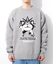 GB Cat of Liberty Jacquard Sweater (Grey)