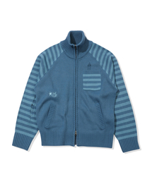 MAINBOOTH（メインブース）の「Pipi Zip-up Sweater(STONE BLUE)（カーディガン/ボレロ）」