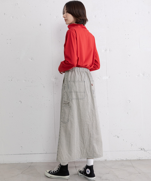 POU DOU DOU（プードゥドゥ）の「ペインタースカート（スカート・レディース・ダークブラウン/ネイビー/インディゴブルー・M）」の15枚目の写真